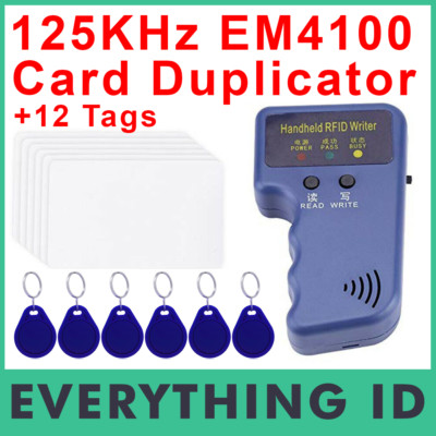 125KHz HANDHELD RFID ID CARD FOB COPIER READER WRITER DUPLICATOR EM4100 TK4100