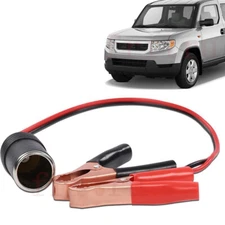 Battery To Cigarette Lighter Adapter Alligator Clamp Clip 12 Volt Car Socket
