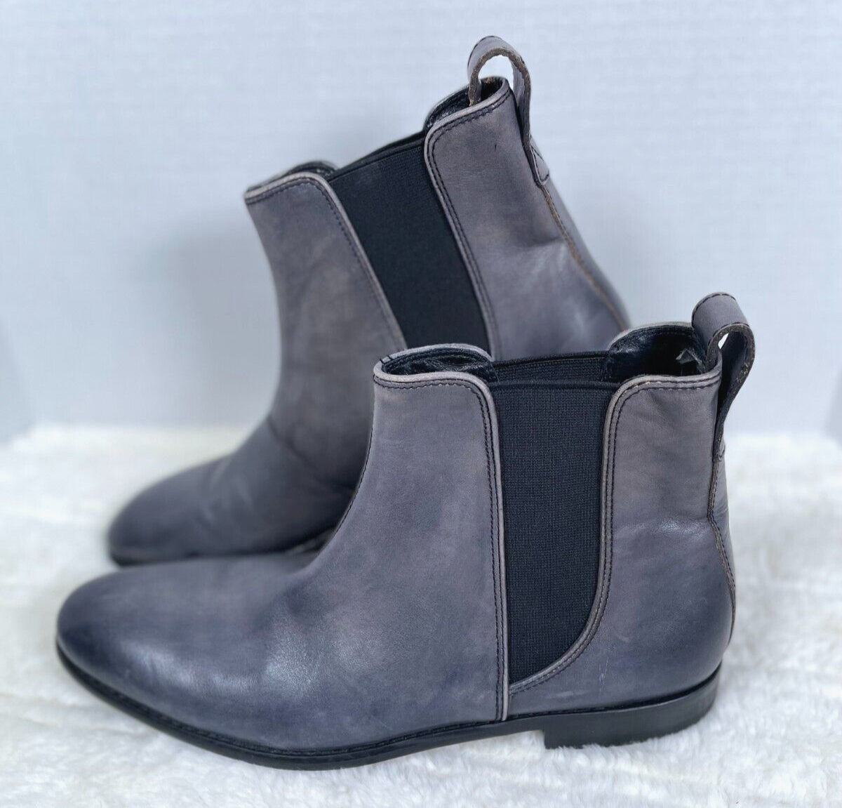 John Varvatos Star USA Star Leather Chelsea Boot Gray Size 9 