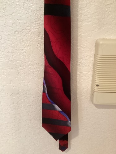Vtg NWT Jerry Garcia Silk Neck Tie Red/Black South of the Border Coll. 15 1996 - Picture 2 of 3