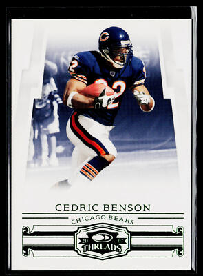 Cedric Benson 2007 Donruss Threads Retail Green #69 SN Chicago Bears