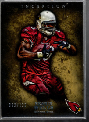 B3986- 2012 Topps Inception Gold #44 Beanie Wells / 123 - Nm-Mt