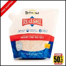 REDMOND Real Sea Salt Natural Unrefined Gluten Free Fine, 16 Ounce Pouch 1 Pack