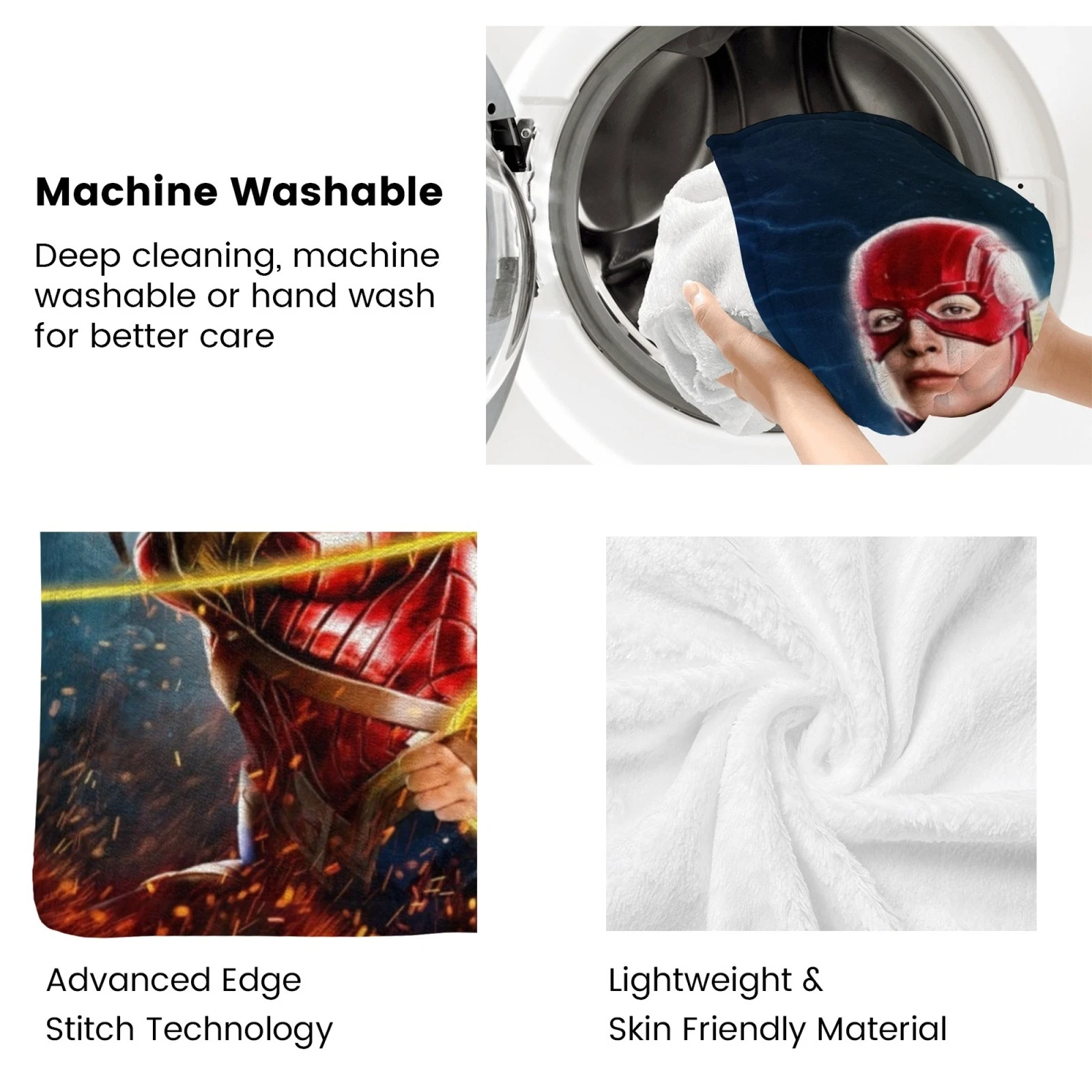 Justice League Flannel Blanket, Soft Bed and Sofa Throw