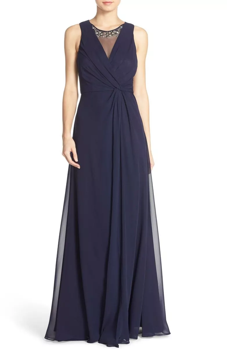 Fit and top flare chiffon dress