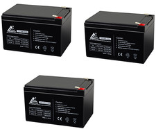 3 Pack - 12V 12Ah SLA Battery Replaces WP12-12E