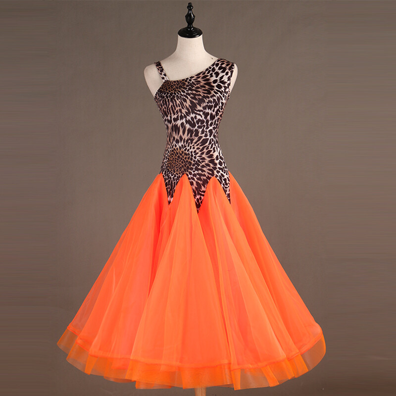 orange salsa dress Women girls orange fringed competition latin dance dresses irregular hem  rhinestones salsa rumba chacha dance dress modern dance outfits for female