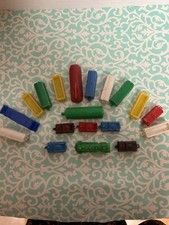 Vintage Lot Of 19 Train Locomotives And Cars Celluloid  Plastic