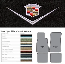 ACC 1977-1984 Cadillac DeVille Crest with V Logo 4pc Cutpile Floor Mats