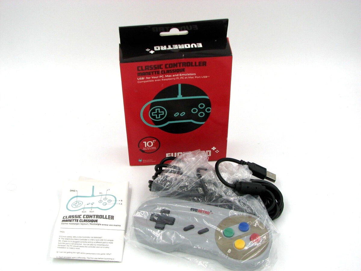 EVORETRO Super Nintendo style USB GAME PAD For PC/Mac/Raspberry Pi 