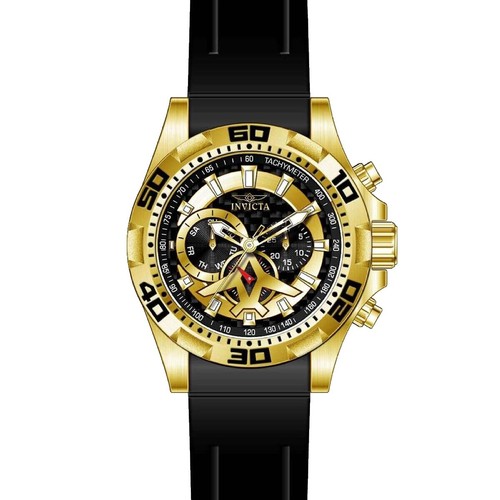 NWT Invicta Aviator Chronograph Black Dial Gold-plated Men\'s Watch Amazon.com: I By Invicta Men main image 3