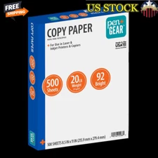 Copy Paper 8.5x11 20lb White 500 Sheets For Printer School Office Craft New