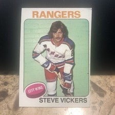 1975 Topps #19 Steve Vickers  Rangers-NHL