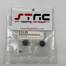 STRC STC91418BK Black Aluminum Rear Hex Adapters (1 Pr.) for Associated DR10 NEW
