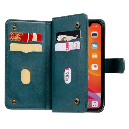 10 Card Holder Wallet Leather Case Cover For iPhone 11 Pro Max XS XR 6s 7 8 SE 2 - Picture 25 of 43