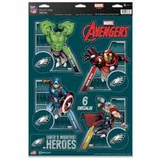 Marvel Philadelphia Eagles Multi-Use Decal 6-pack