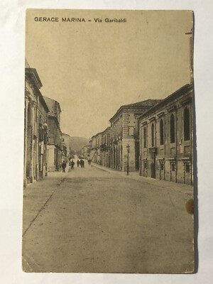 1914 Gerace Reggio Calabria Via Garibaldi, Ediz. Fabiani, original travelled