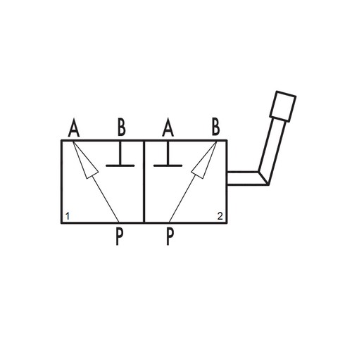 Hydraulik Kugelhahn Umschalthahn 3/2 2xKupplungsdose + Kupplungsstecker - Bild 2 von 2