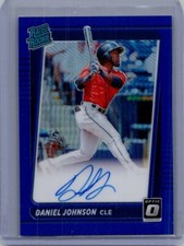 2021 Donruss Optic #RRS-DJ Daniel Johnson Rated Rookie Signatures Blue #/75