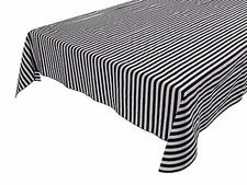 Zen Creative Designs® Premium Cotton Tablecloth Half Inch Small Stripes / Lines