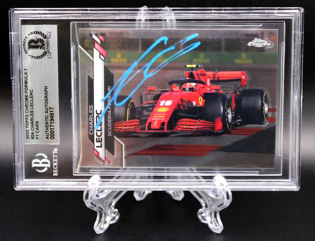 CHARLES LECLERC SIGNED 2020 TOPPS CHROME FORMULA 1 F1 #24 RC