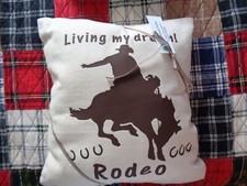 Rodeo Bucking Bronco Horse Dreams do come true!! Pillow  SALE