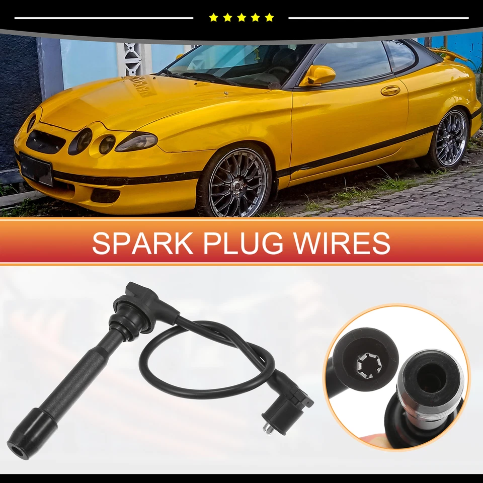 2750123B70 4 piezas cables de bujía para Hyundai Elantra Tiburon Kia Spectra Soul L4 Foto 2 de 4