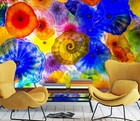 3D Color Jellyfish G11271 Wallpaper Wall Murals Removable Self-adhesive Honey