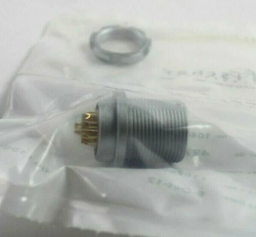 (Lot of 5) Fischer Sealed Panel Mount Receptacle 104 Series 11-Pin Female Brass