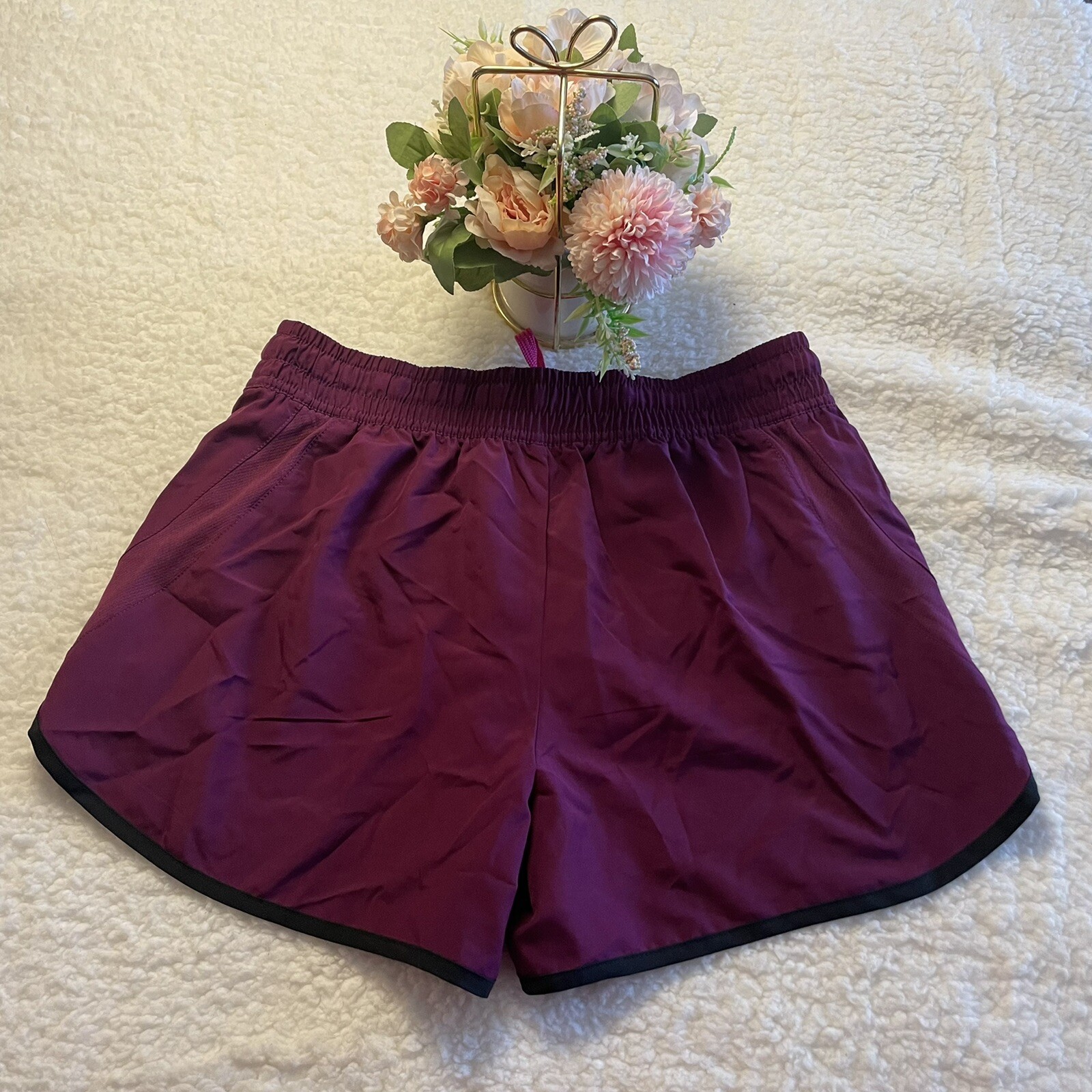 Pantaloncini sportivi Fila taglia XS viola vita elastica coulisse foderati