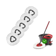  5 Pack Mop Heads Replacements, Spin Mop Replacement Head Deep Cleaning Mac...
