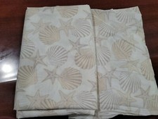Twin Size Flat And Fitted Sheet Beach House/ Sea / Seashell Theme