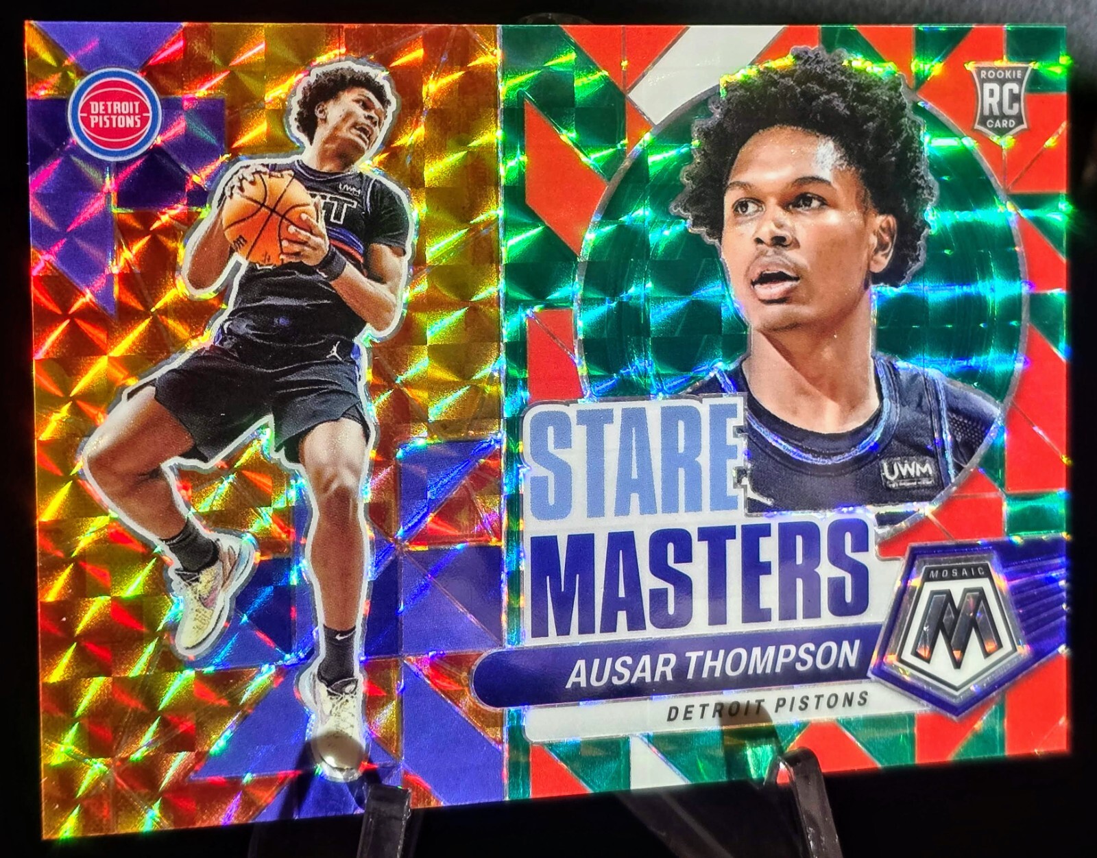 AUSAR THOMPSON 4/75 Rookie 2023-24 Panini Mosaic Stare Masters TEAL MOSAIC RC