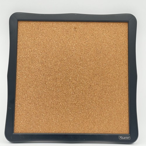 Quartet Classic Series Cork Bulletin Board 12x12 Brown Wooden Frame