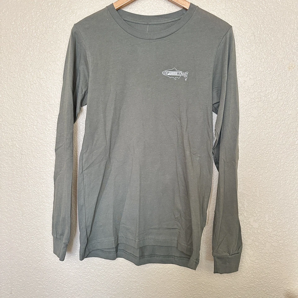 Camisa de pesca Rep Your Water Colorado manga larga espalda gráfica bolsillo golpe pequeña Foto 4 de 4