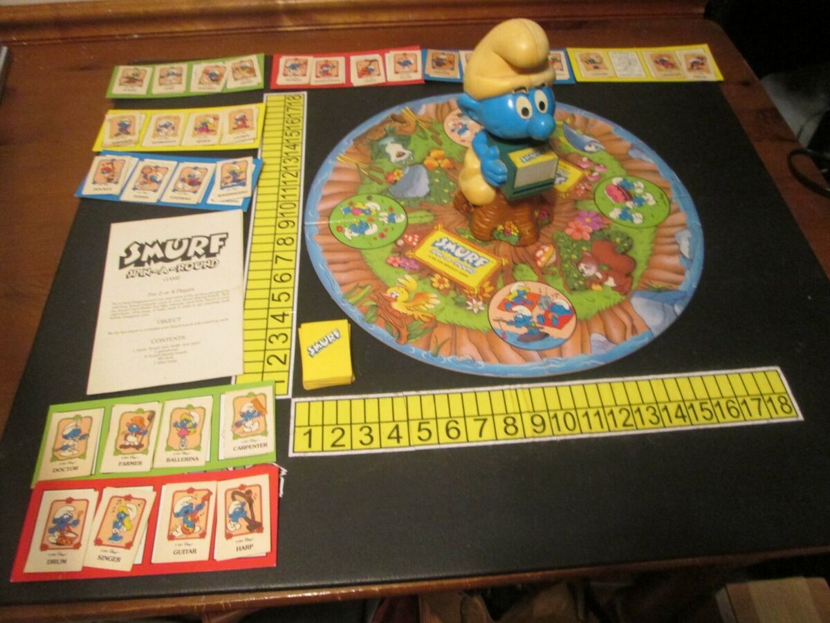 Smurf Board Games Smurf Spin-A-Round Game The Smurf River Ride Game The  Smurf Picture Match Game