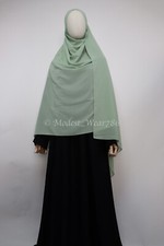 XL Premium Chiffon Hijab Wrap Shayla Scarf Shawl Muslim Headcover Avocado