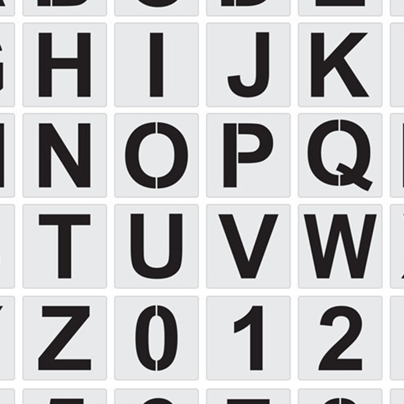 Letter Stencils 36Pcs for Painting on Wall Canvas Paper Floor Template