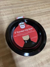 Smart Choice 6 in. Drip Bowl in Black Porcelain  L304430997 Brand New