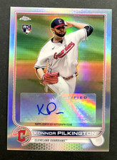 2022 Topps Chrome Konnor Pilkingon #AC-KP Cleveland Guardians RC Refractor AUTO