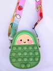 Pop Fidget Avocado Fruit Purse Shoulder Bag Handbag Push Bubble Toy Gift Kids — photo 2