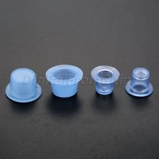 100Pcs Silicone Pigment Cups Tattoo Ink Caps Holder Permanent Makeup Supplies