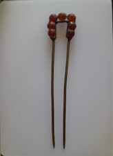 Antique Vintage Hair Pin Stick Barrette Metal Retro Boho Bohemian
