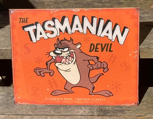 Tasmanian Devil METAL SIGN poster looney tunes warner bros cartoon kid decor TAZ - Picture 11 of 12