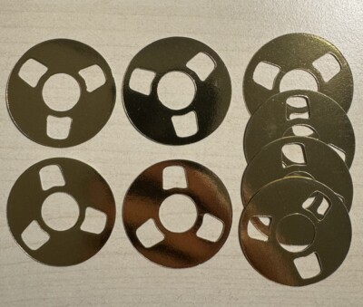 2x Reel To Reel Cassette Tape Ghettoblaster Boombox Selfmade (8 Reels) Gold