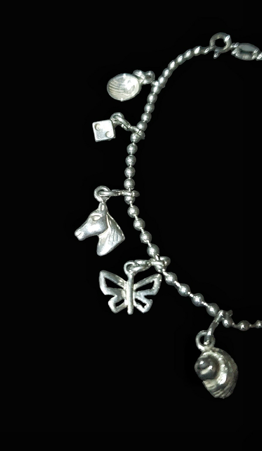 7" Handcrafted Solid Sterling Silver Bead Link 10… - image 4