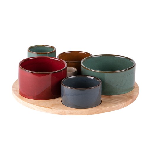 Soucoupes Apéritif Excelsa – Lot De 6, Porcelaine, Diamètre 15 Cm, Design Sweet Pastels, Lavable Lave-vaisselle