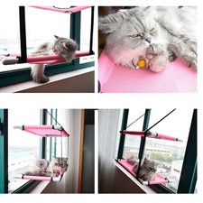 Cat Window Perch Hammock Mesh Bed Double Deck Window Suction Cups Seat Summer