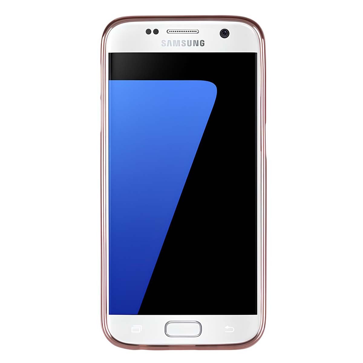 Coque Galaxy S7 Edge Mercury rigide rose avec bord métallisé - 3