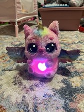 Hatchimals Alive Pufficorn Toy Works Lights  Over 100 Sounds Pink Interactive